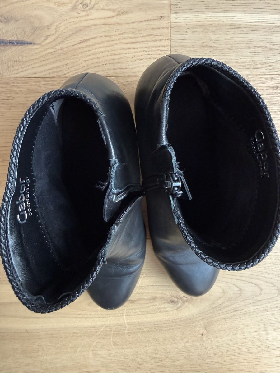 Gabor Scarpe da donna: Gabor Echtleder Stiefeletten schwarz, Gr. 38 – Usato da Weggis venduto da Moitie-Moitie 5