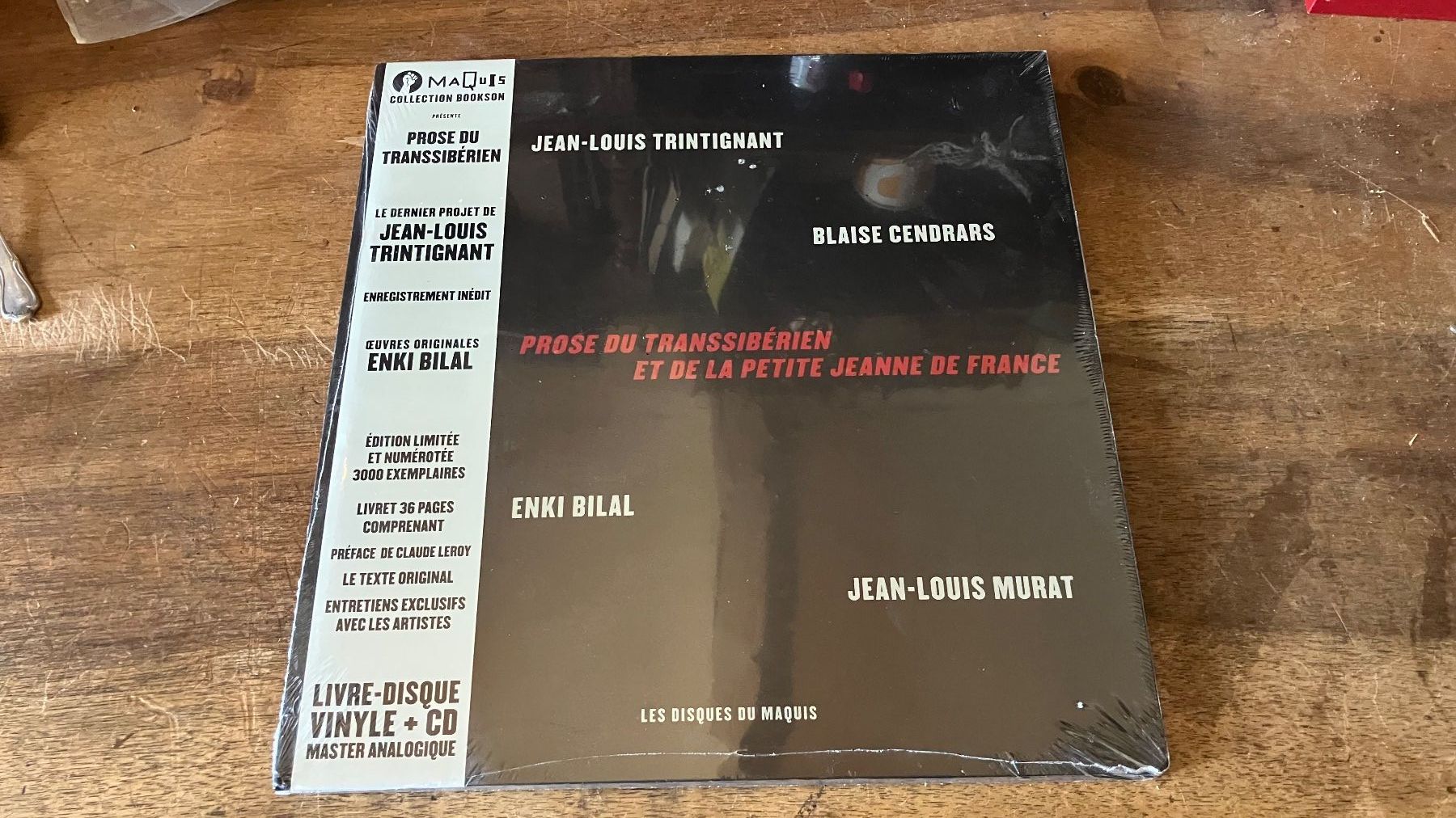 Vinyles: Vinyle Prose Transibérien Cendrars Trintignant numéroté ! – D'occasion à St-Cierges par LeRegain 1