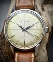 Montre homme Rona 17 rubis acier inoxydable, fonctionne 