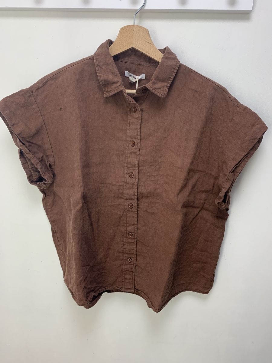 Blusen: Braune Leinenbluse von KCA gr L – Gebraucht aus Aarau von REVIVI
