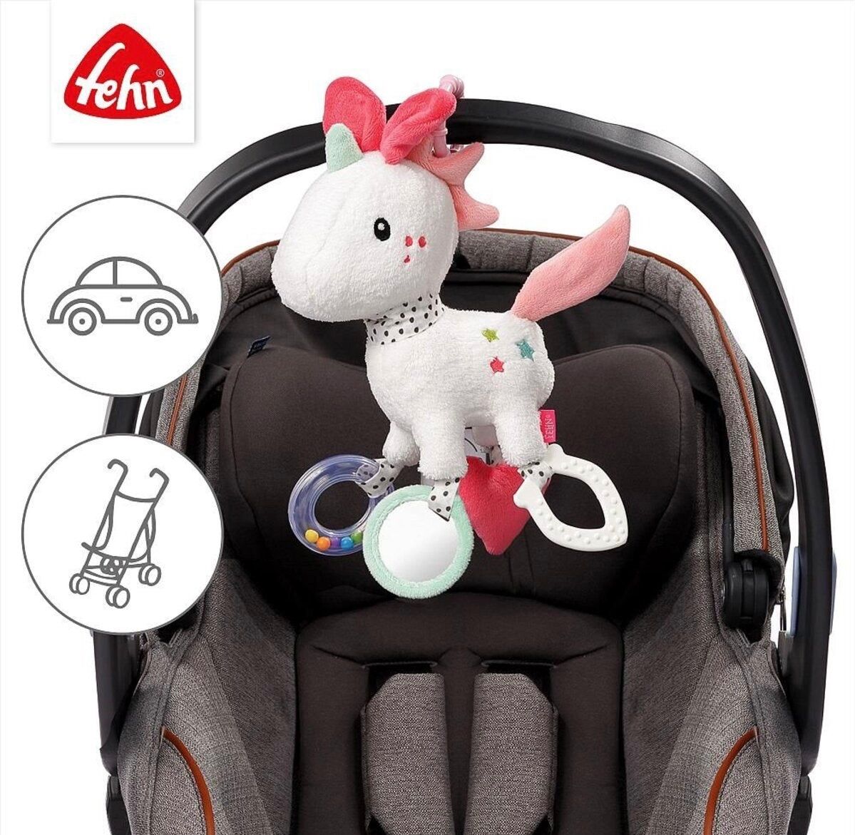 Giocattoli: Fehn Activity-Einhorn mit Ring bunt – Nuovo e nell'imballaggio originale da Basel venduto da Seifehuesli 5