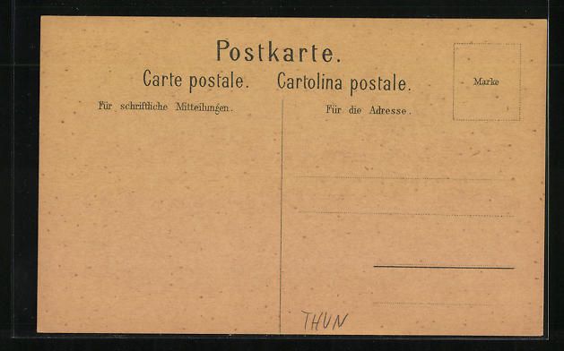 Cartoline postali: Thun, Panorama von der Strasse nach Gwat – Usato da Berlin venduto da bartko-reher 1
