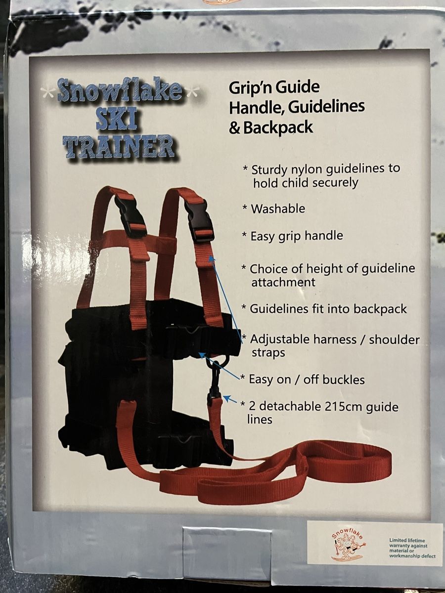 Completi: Snowflake Ski Trainer Kinderskigurt mit Rucksack schwarz – Usato da Oberwangen TG venduto da alonsofan01