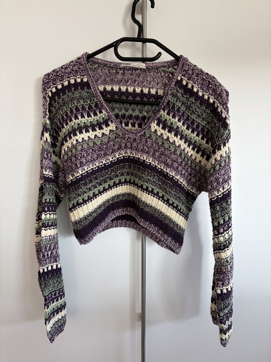 Pull&Bear Maglioni & Felpe: Strickpullover (lila, grün, beige in Grösse S) || Pull&Bear – Nuovo (secondo la descrizione) da Düdingen venduto da Hiron_o7