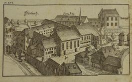 ZÜRICH KLOSTER OETENBACH KORNAMT KUPFERSTICH BLUNTSCHLI 1742