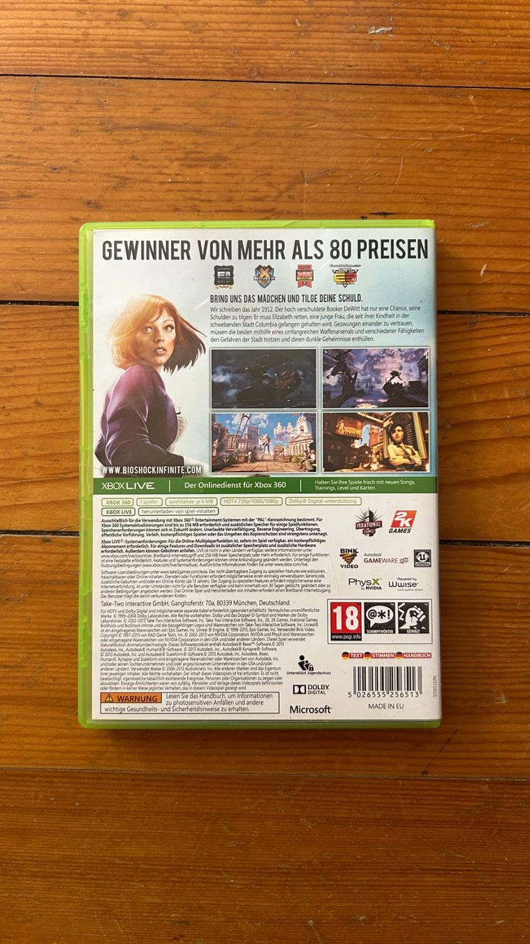 Microsoft Giochi: Bioshock Infinite | Multilingue | Xbox 360 – Usato da Alle venduto da protokollstudio 1