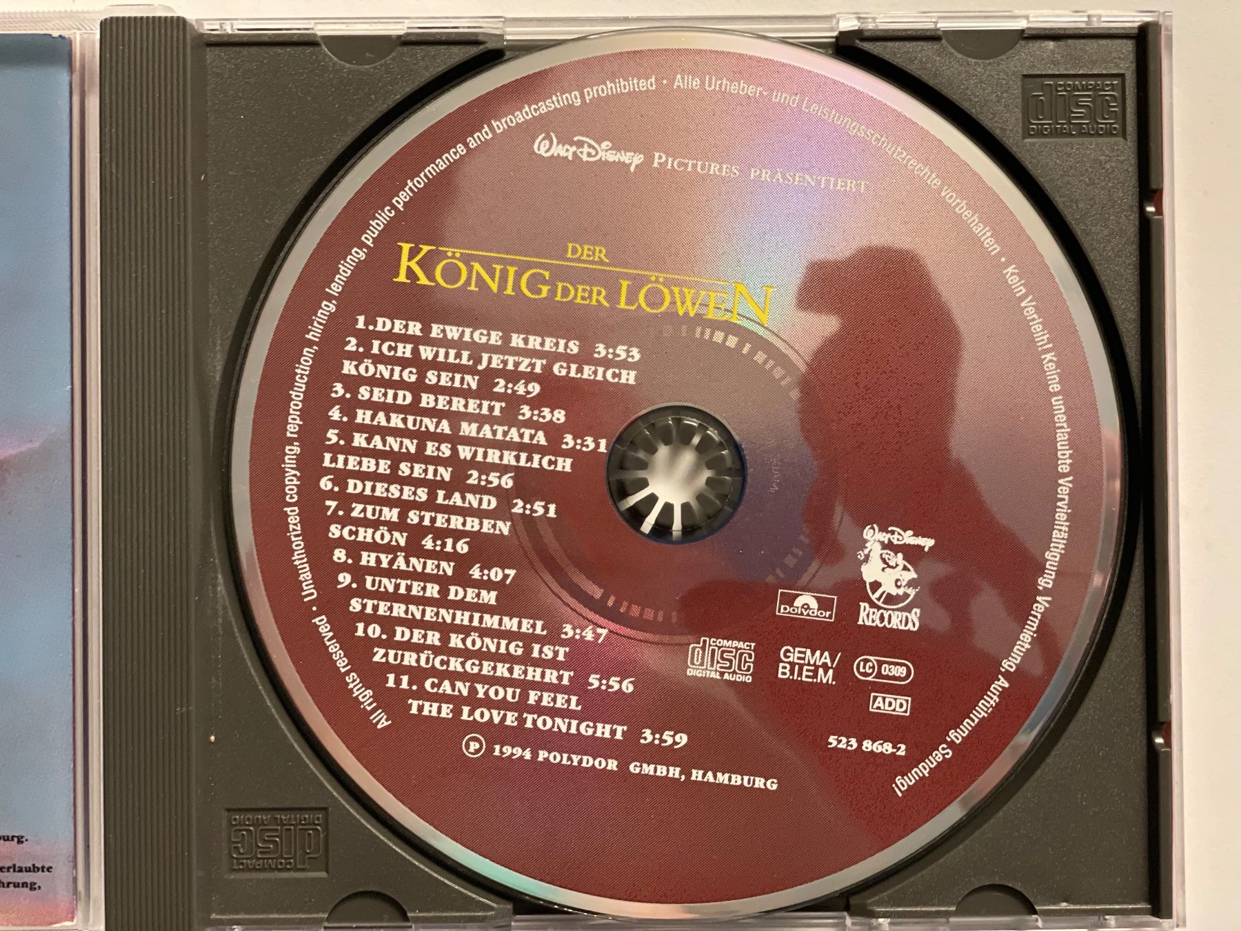 CD: Der König Der Löwen - Walt Disney – Usato da Muri b. Bern venduto da AdidasCollector 3