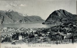 Lugano, Roter Hotelstempel Garni Walter, 1907