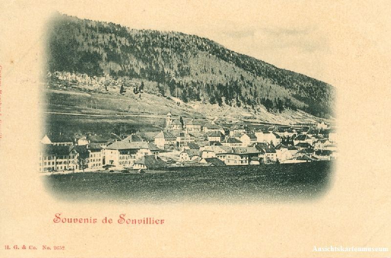 Cartoline postali: Sonvillier - Souvenir de ... + c1900 – Usato da Emmenbrücke venduto da teestube
