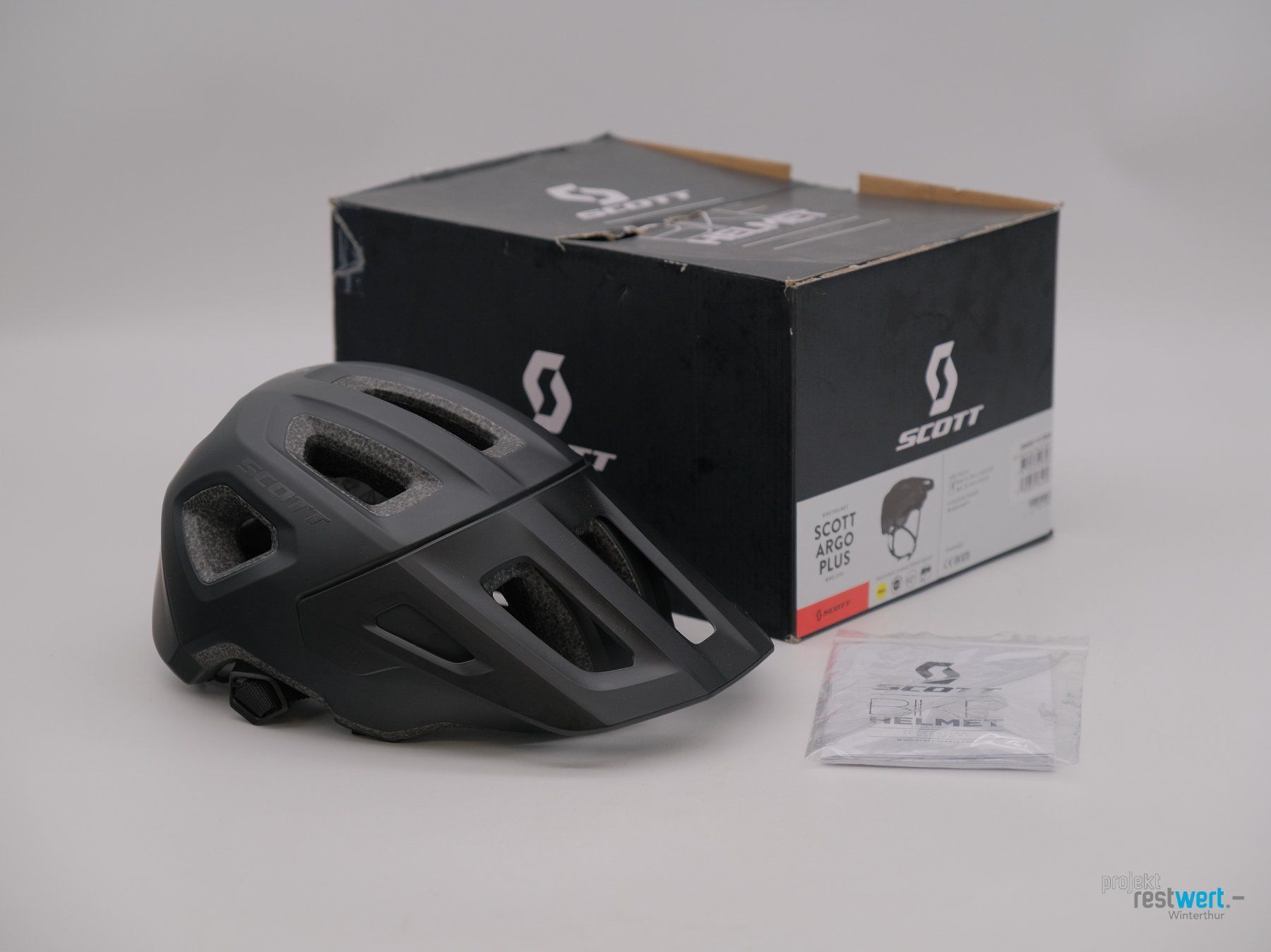 Scott Caschi: SCOTT Argo Plus Fahrradhelm S/M Schwarz – Nuovo (secondo la descrizione) da Winterthur venduto da Restwert_Winterthur