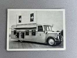Postkarte alt, fahrbares Automobil-Postbüro PTT, 1937