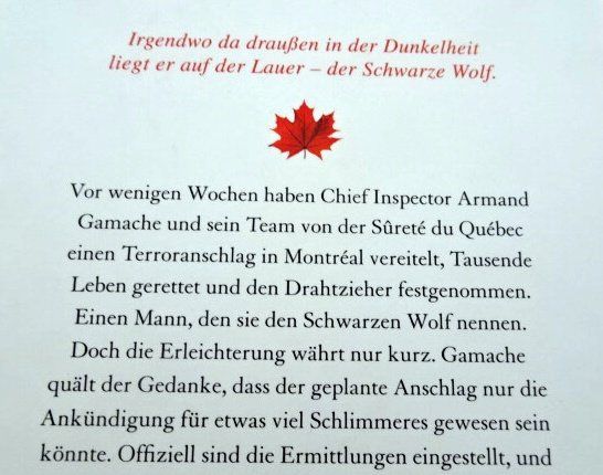 Bücher: Louise Penny Der schwarze Wolf – Gebraucht aus Wetzikon ZH von strubeli024 1