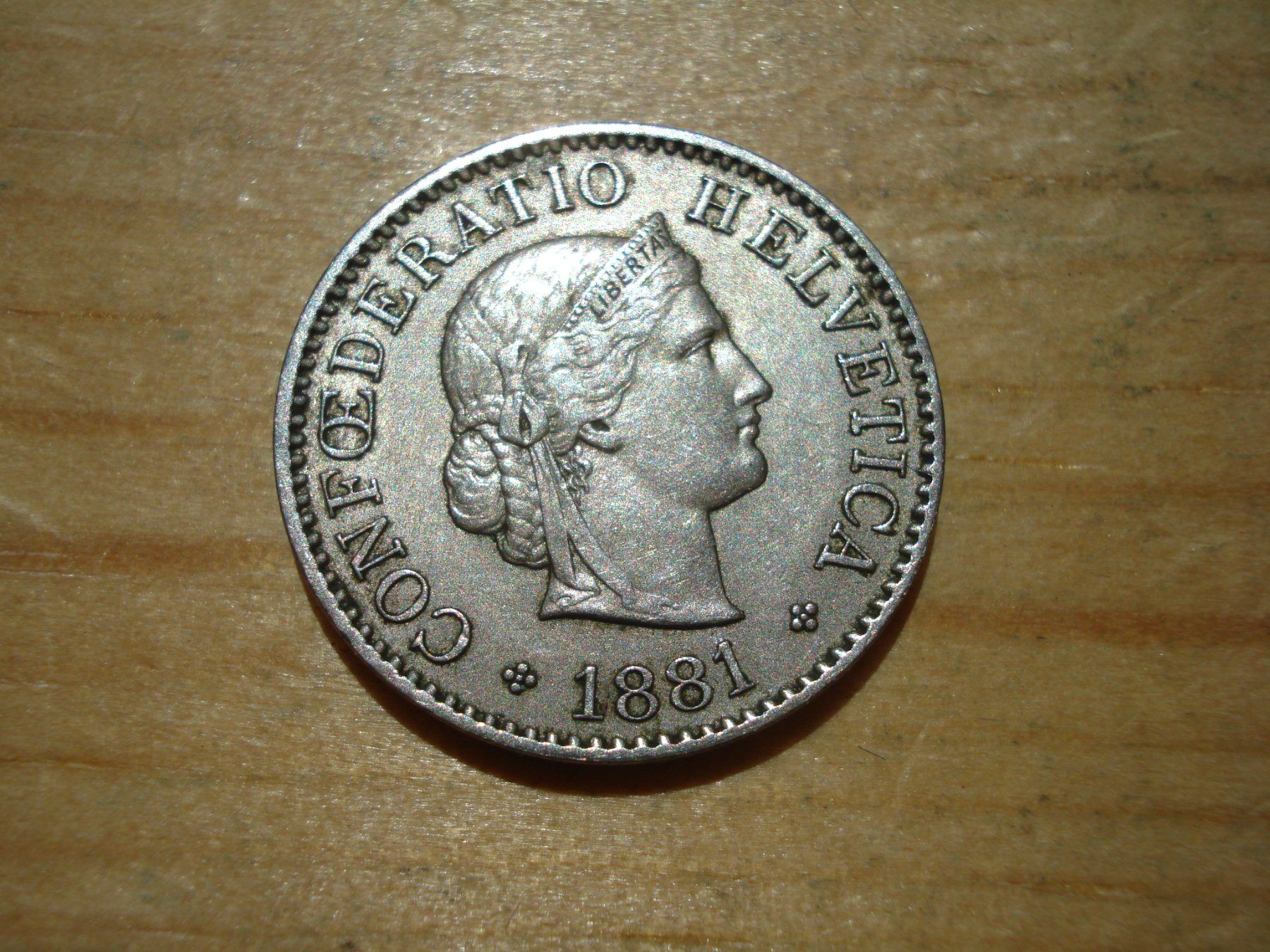 Tutti le monete: (H3) 5 Rappen 1881 VZ – Usato da Erlach venduto da Net-Coins