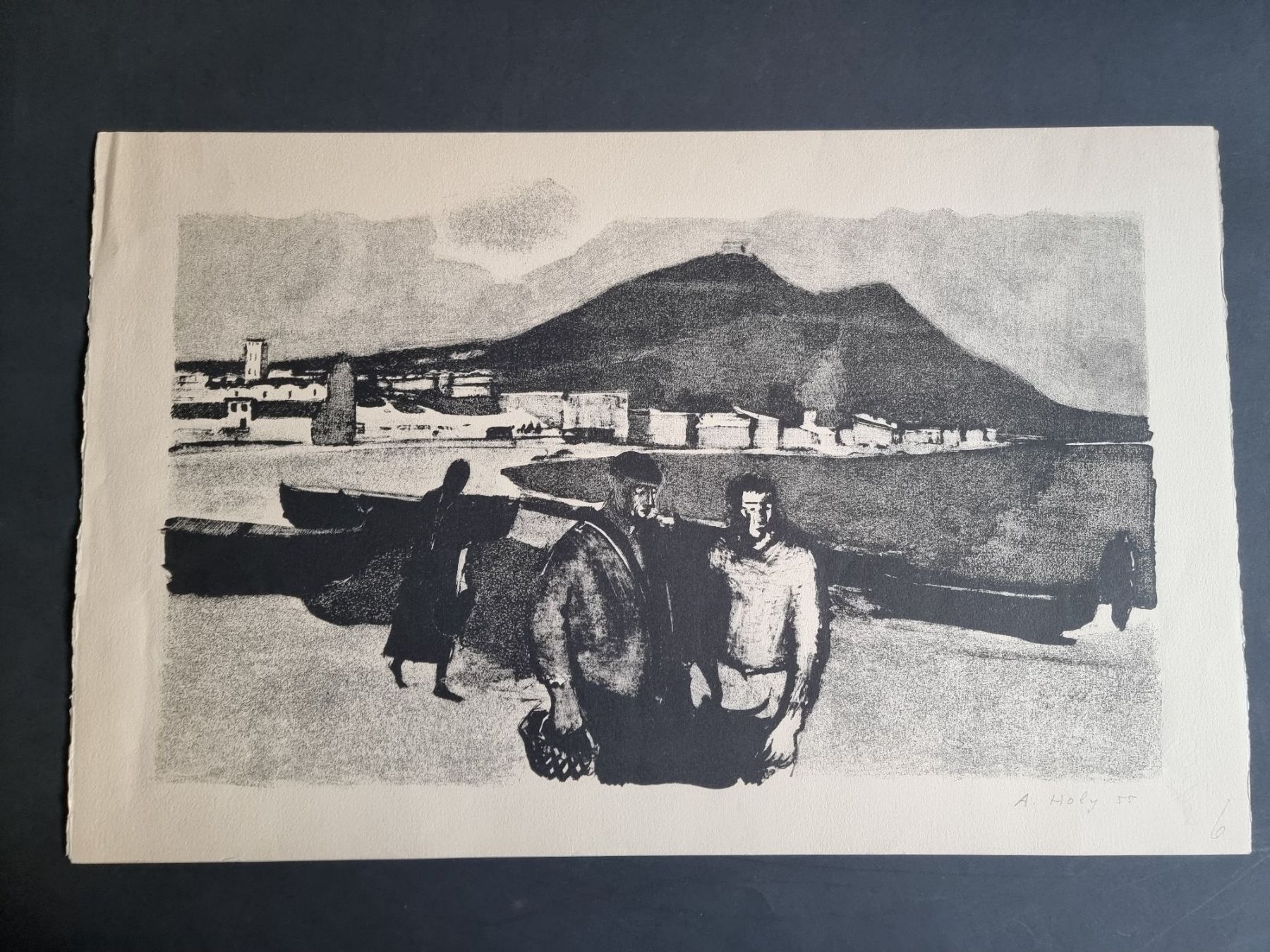 Grafiken & Lithographien: ADRIEN HOLY LITHOGRAPHIE SIGNIERT DATIERT – Gebraucht aus Gersau von kunst-online 1