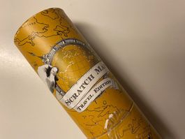 Weltkarte zum Aufrubbeln, ideales Geschenk