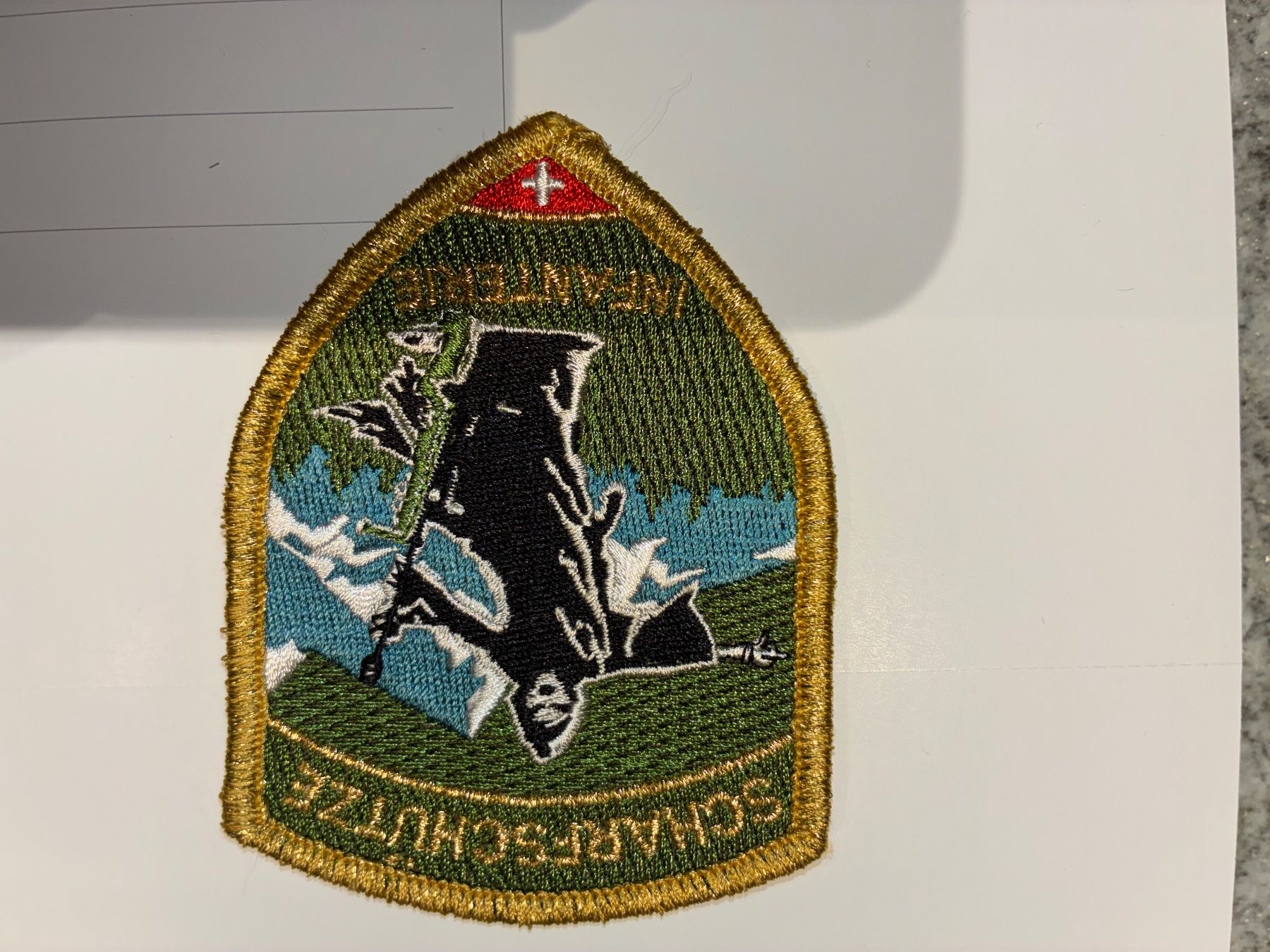 Schweizer Armee Patches: Badge Scharfschütze – Gebraucht aus Oberiberg von stab