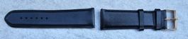 Bracelet cuir 24 mm pour montre, neuf, noir.