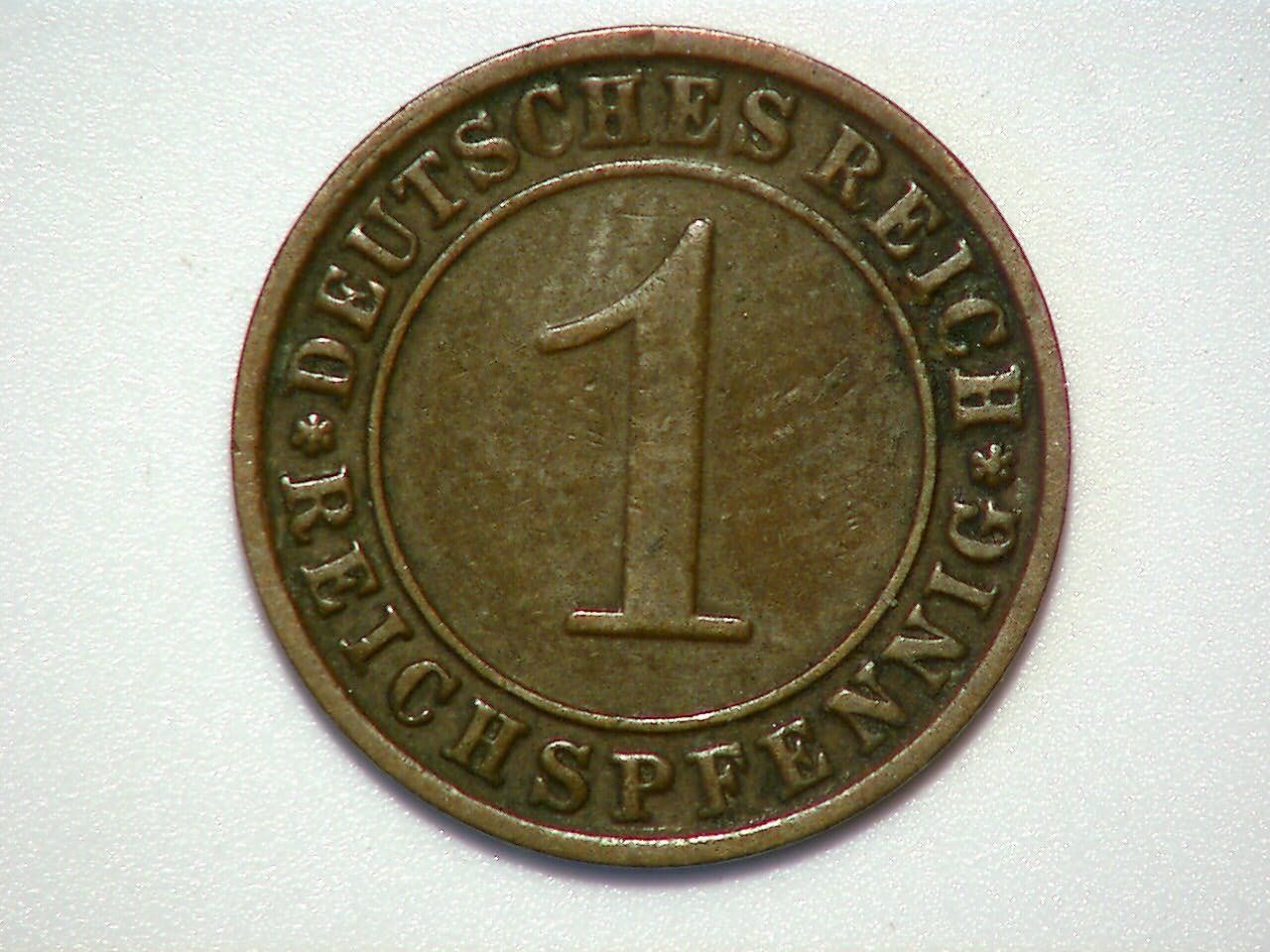 Alle Münzen: 1 Pfennig Deutsches Reich 1928 – Gebraucht aus Baden von swiss-alps