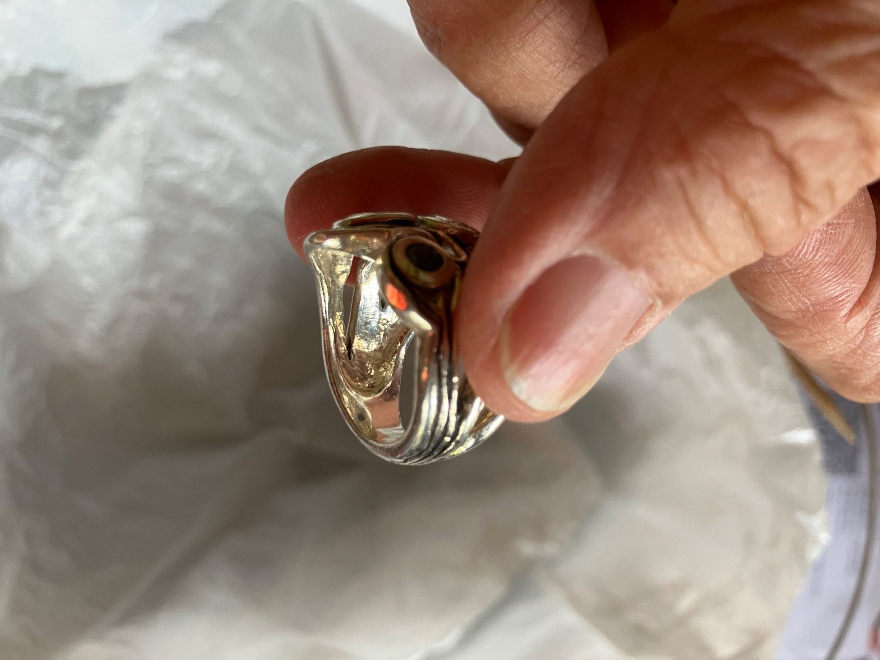 Anelli: Silberring 925 gestempelt mit Steinen – Usato da Bassersdorf venduto da groovygremlin 4