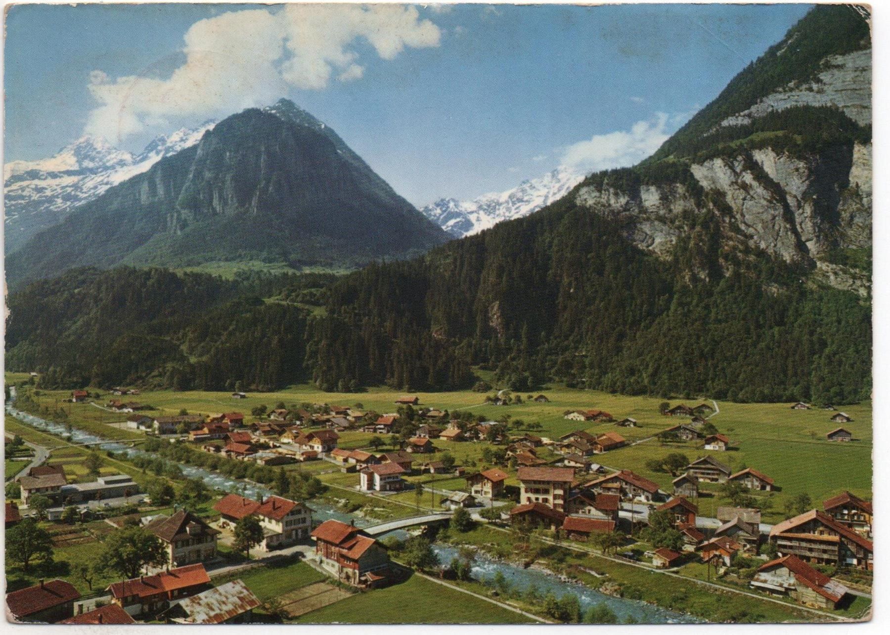 Cartoline postali: INNERTKIRCHEN Flugaufnahme – Usato da Jona venduto da philajona