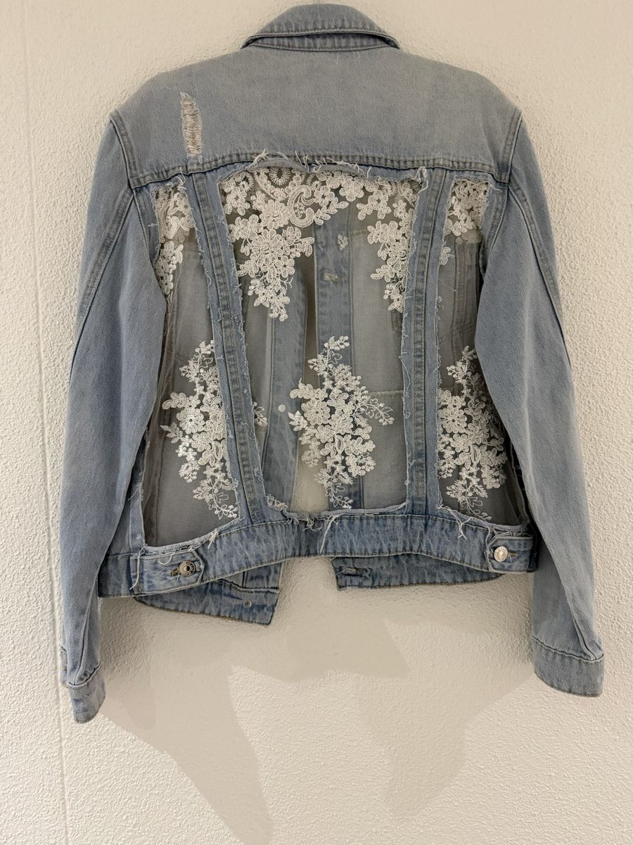 Giacche: Jeansjacke mit Spitze & Destroyed-Look Gr. L – Nuovo (secondo la descrizione) da Hägglingen venduto da Raff_Ella 4