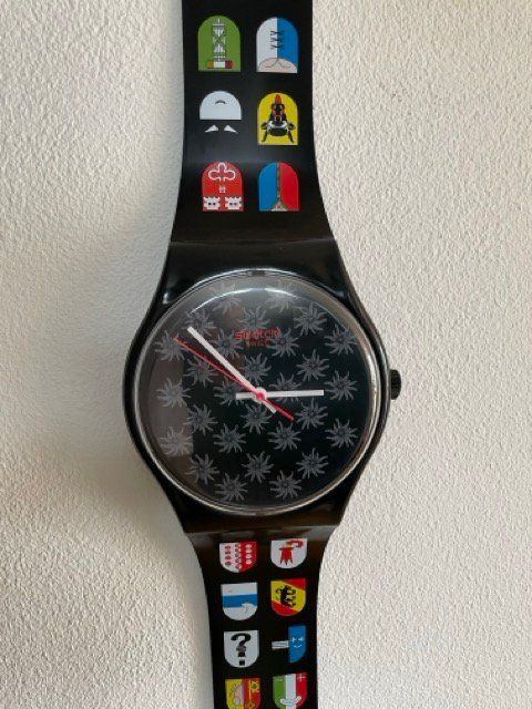 Stand- & Wanduhren: Maxi Swatch Wall Clock – Gebraucht aus Gockhausen von subbotnik