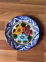 Keramikteller, Handbemalt, Blumenmuster, Top!