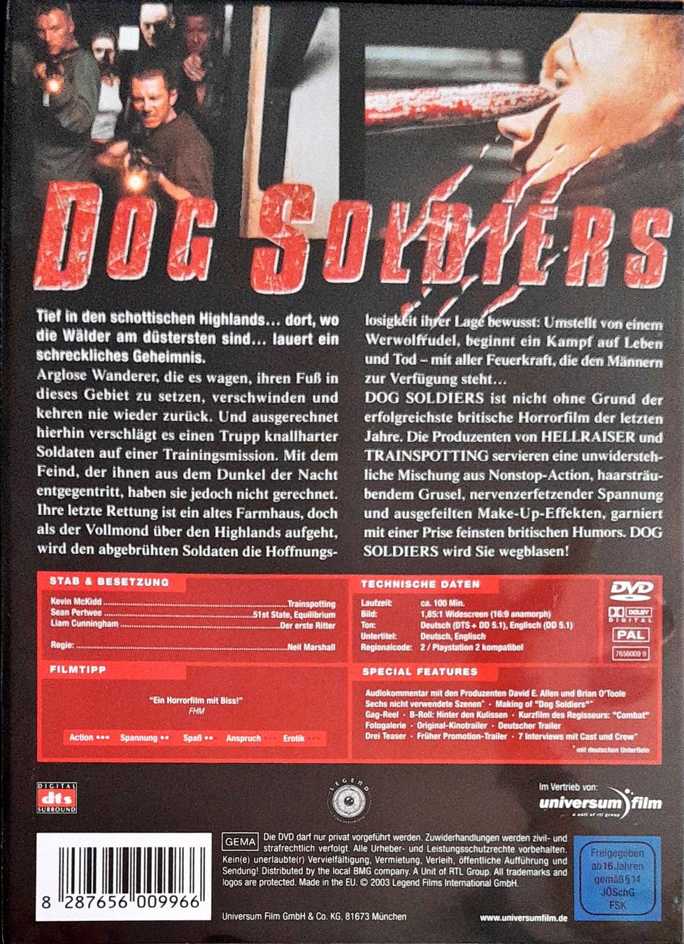 Tutti i DVDs: DOG SOLDIERS (2002) – Usato da Gelterkinden venduto da Tri-Tra-Trallala 3