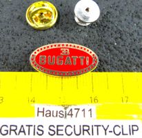 BUGATTI AUTO LOGO ENAMEL PIN MIT SECURITY-CLIP VINTAGE