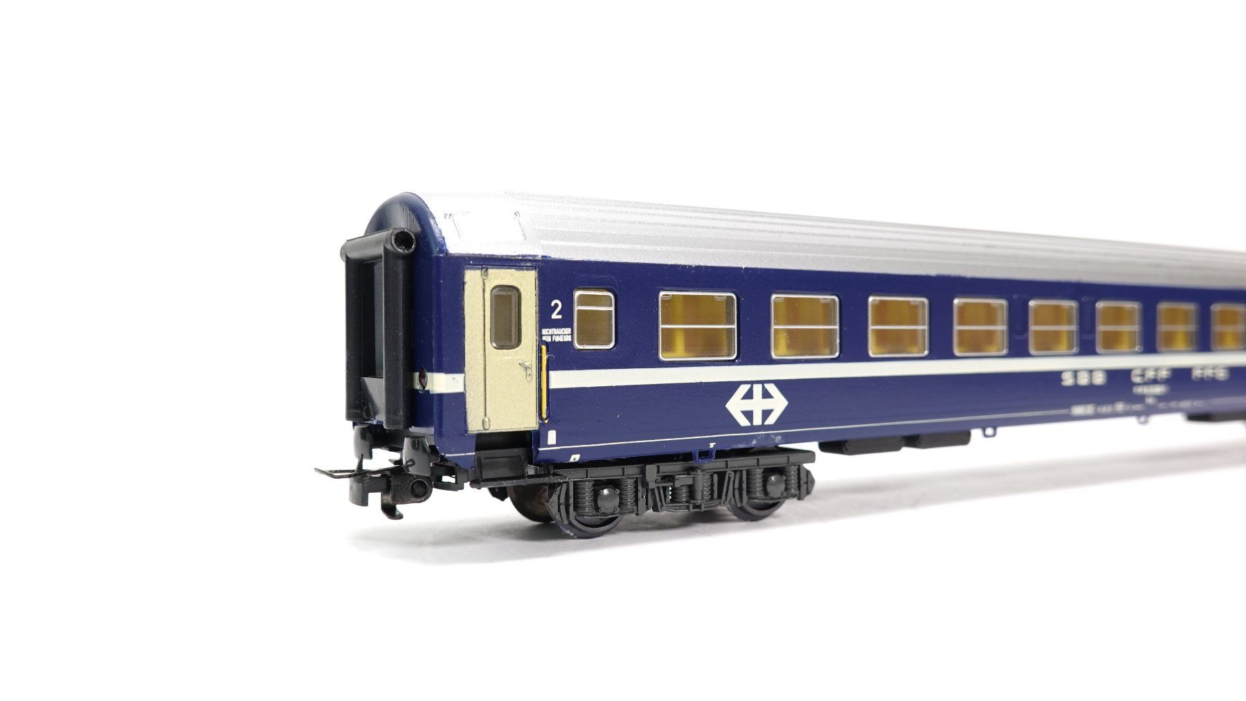 Liliput Modellini di ferrovie: e55 Liliput SBB Ric Schlafwagen blau – Usato da Thun venduto da evinka_gmbh
