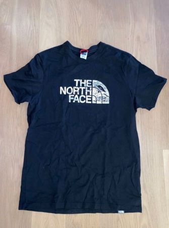 The North Face T-Shirt L schwarz mit weissem Print