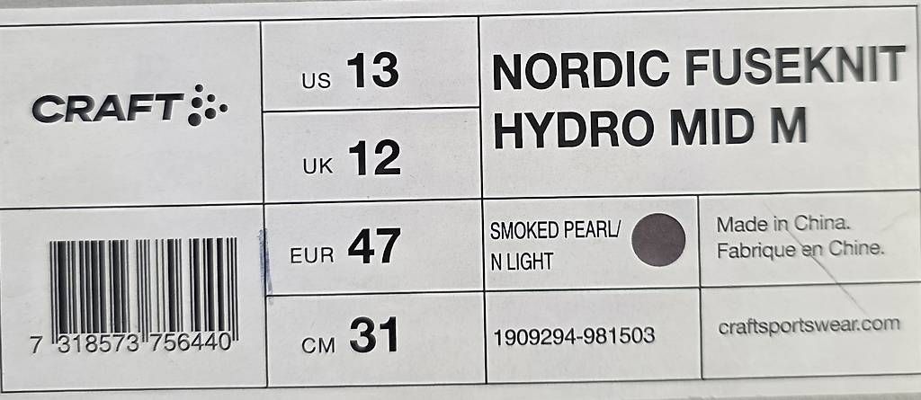 Craft Herrenschuhe: Chaussures Craft nordic fuseknit, taille 47 – Neu und originalverpackt aus Sugiez von factorysportoutlet 4