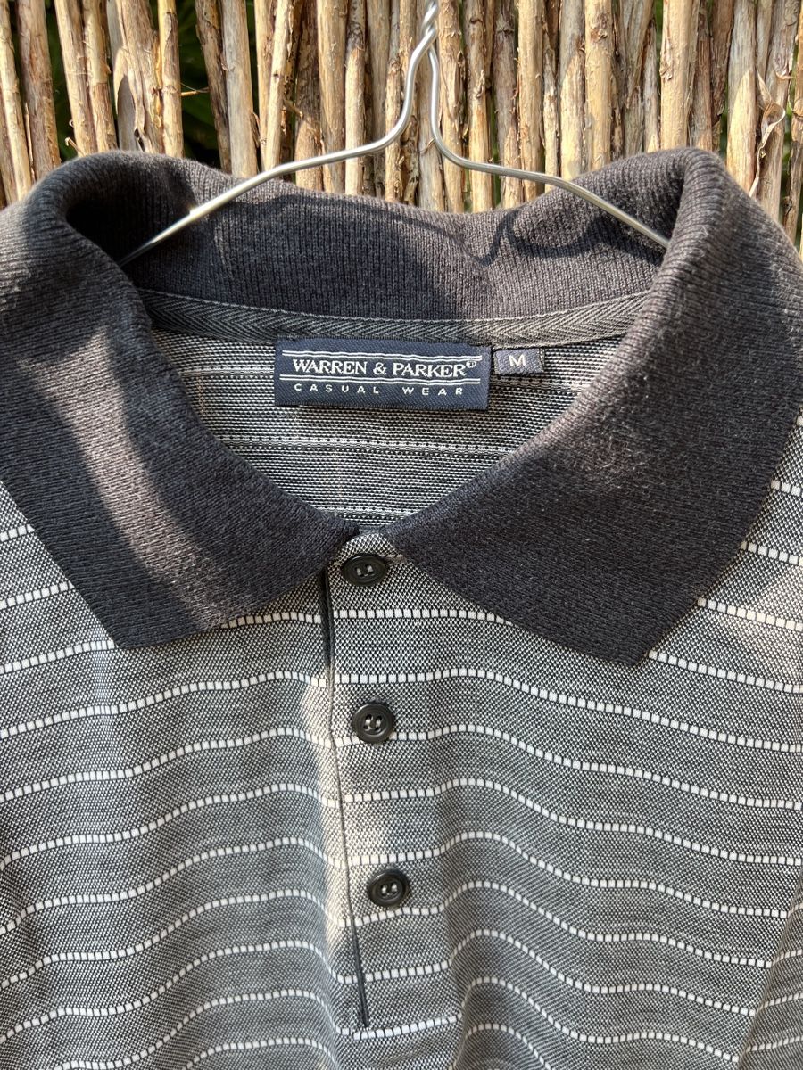 Warren & Parker Polo-Shirts: Warren & Parker Poloshirt, Gr. M, Grau gestreift – Gebraucht aus Wallisellen von sarinavs 1