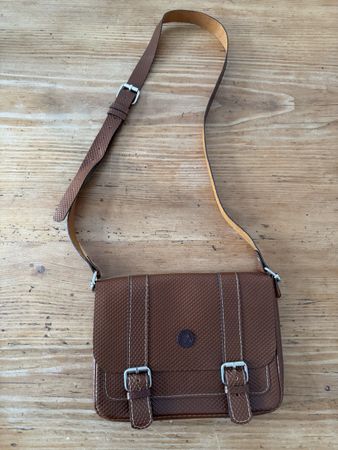 Braune Lederhandtasche (handmade)