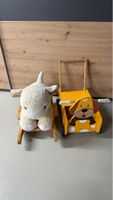 Schaukeltier und Lauflernwagen Holz akzeptabel
