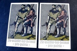 2x BUNDESFEIER - POSTKARTE, 1910. Ungelaufen