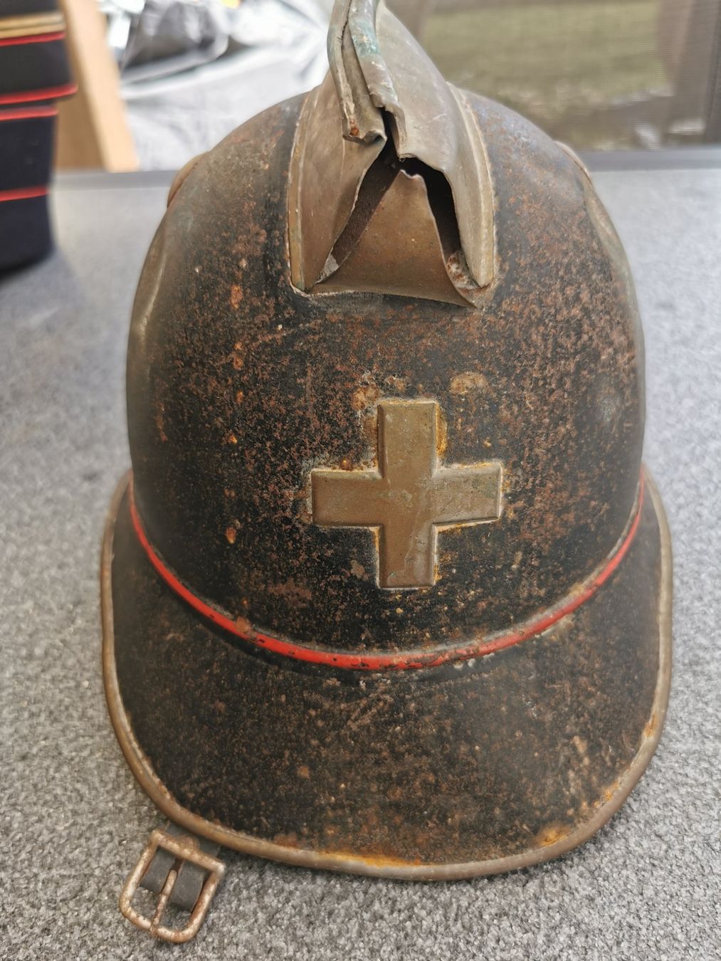 Feuerwehr: Feuerwehr Helm Schweiz, antik – Gebraucht aus Sirnach von pius062