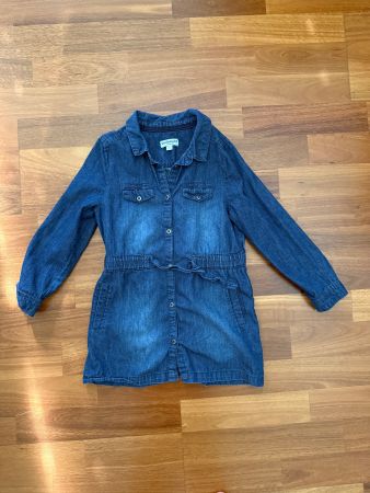 Sehr schönes vertbaudet Mädchen Jeans Kleid, Grösse: 108
