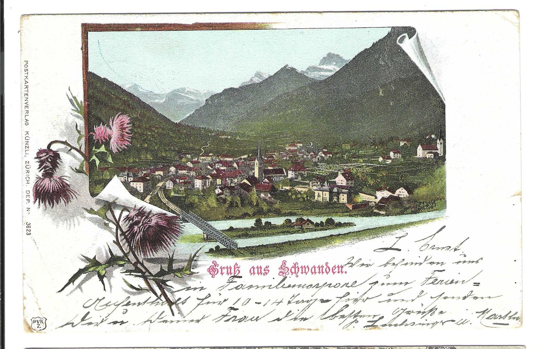 Cartoline postali: Gruss aus Schwanden – Usato da Wildhaus venduto da Brunphil