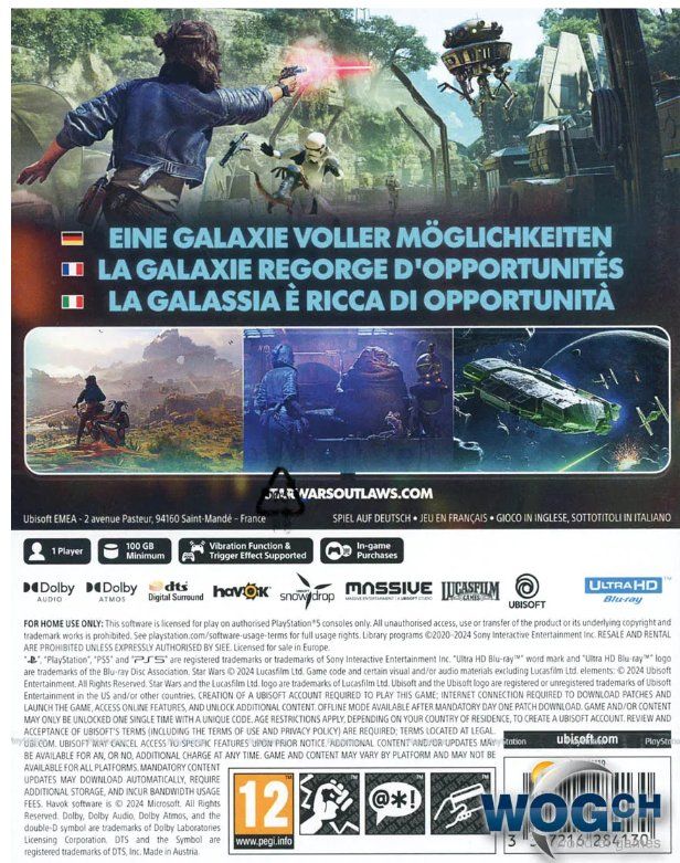 Sony Spiele: Star Wars Outlaws – Neu (gemäss Beschreibung) aus Dällikon von Mixmaster0 1