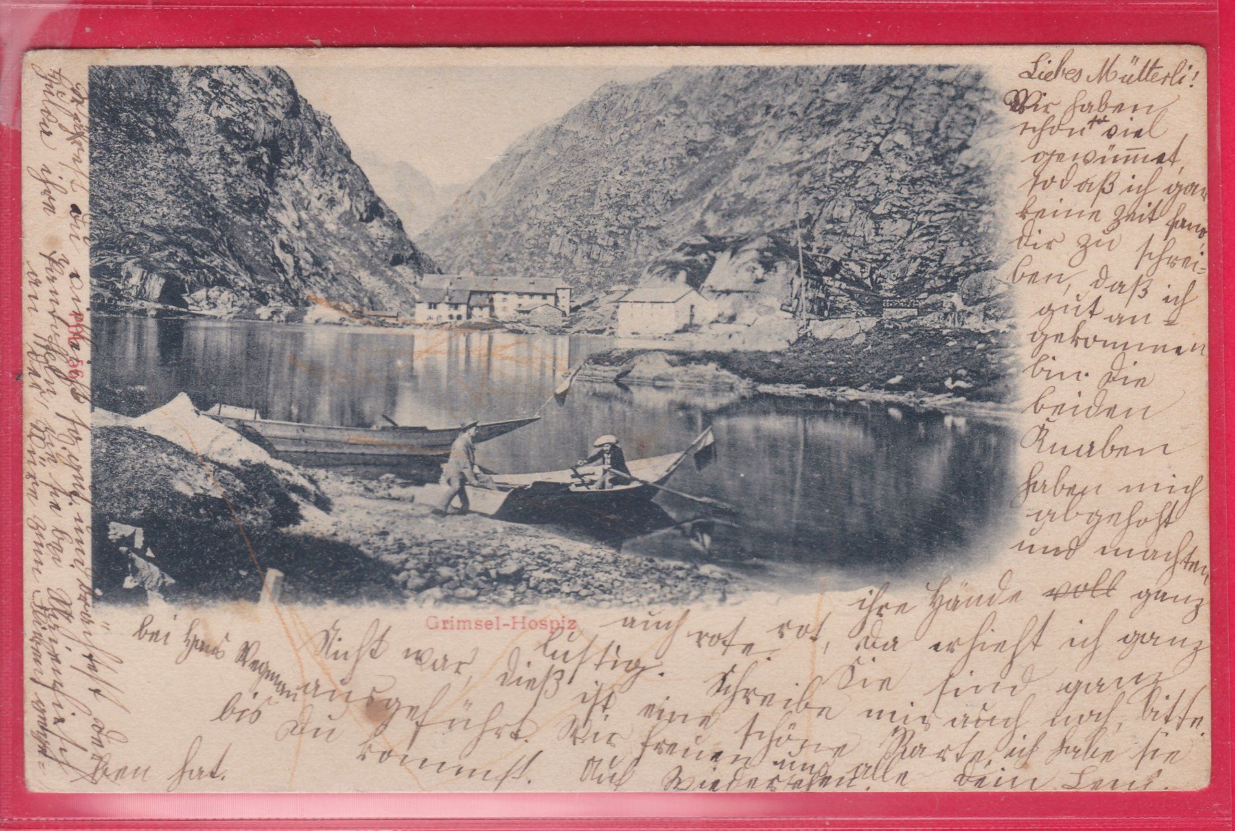 Cartoline postali: GRIMSEL HOSPIZ, 17.10.1900 – Usato da Oberrieden venduto da Gebirgsstelze