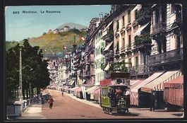 Montreux, La Rouvenaz, Strassenbahn im Z