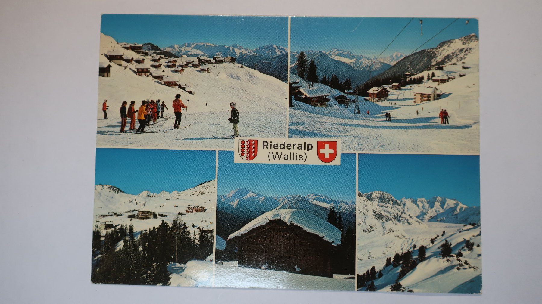 Ansichtskarten: Riederalp Wallis Multivues   1986 – Gebraucht aus Cormoret von Pascalll2001 1