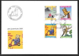 FDC Pro Juventute Serie 2001 J360 - J363 ET Bern 20.11.2001