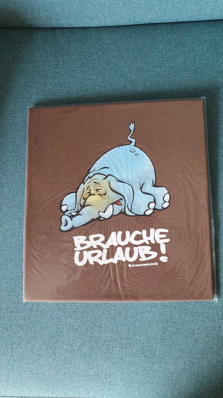 T-shirt: Herren T'Shirt "BRAUCHE URLAUB" - Gr.-L – Nuovo e nell'imballaggio originale da Menziken venduto da Feuerstein5737