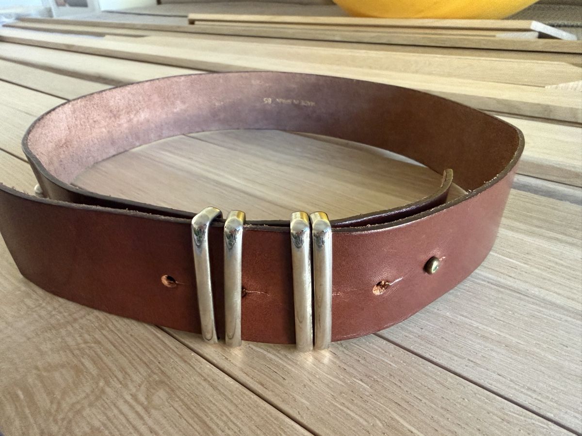 Cinture: Leather Belt Brown Size 85 Made in Spain – Usato da Corsier GE venduto da Karol_save_planet