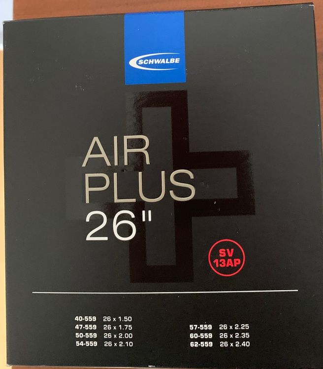 Fahrradschlauch Für MTB 26 Zoll – 2 Stück, Passend Für Reifenbreite 1,75-2,00 Zoll, Mit Auto-Ventil (34 Mm)