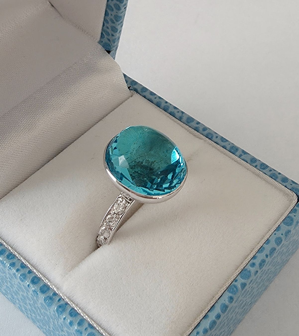 Anelli: Silberring (925) mit blauem Topas - NEU – Nuovo e nell'imballaggio originale da Uetikon am See venduto da Coralreef 3