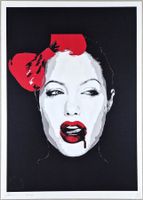 Death NYC Ltd Ed Pop Art Druck " Red Lips Angelina Jolie
