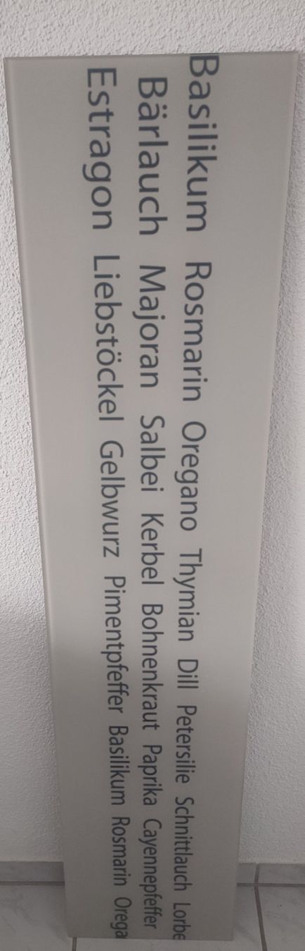 Tutte le decorazioni: Kräuterschild Glas Rückwand Küche oder Deko – Usato da Guntershausen venduto da Bimi1 1